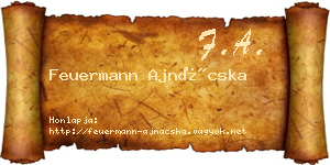 Feuermann Ajnácska névjegykártya